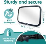 Onco Baby Car Mirror Rear-facing - Platinum Award Winning Car Mirror Baby Rear Facing Seat, Baby Essentials for Newborn, 100% Shatterproof Baby Mirror for Car, 360° Car Seat Mirror Rear Facing Infant - Image 4